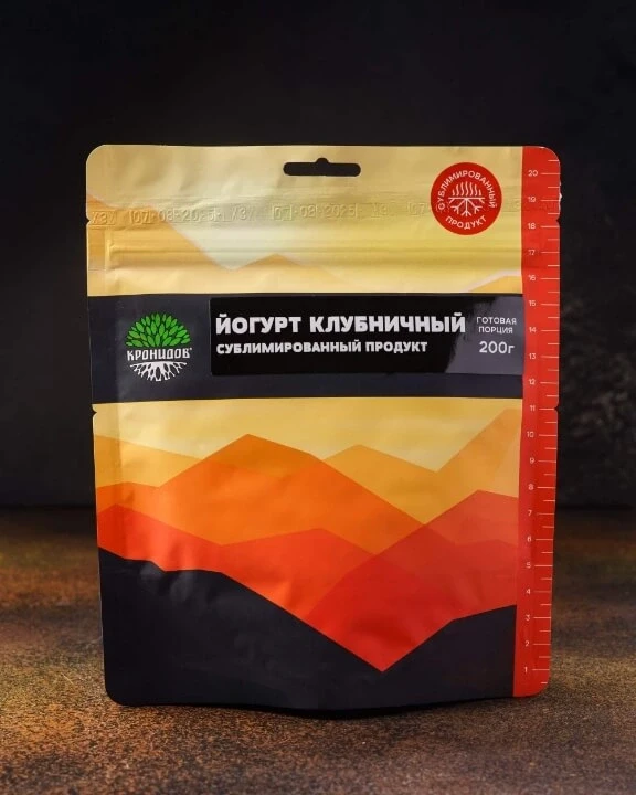 Йогурт клубничный сублимированный 50 г. КРОНИДОВ