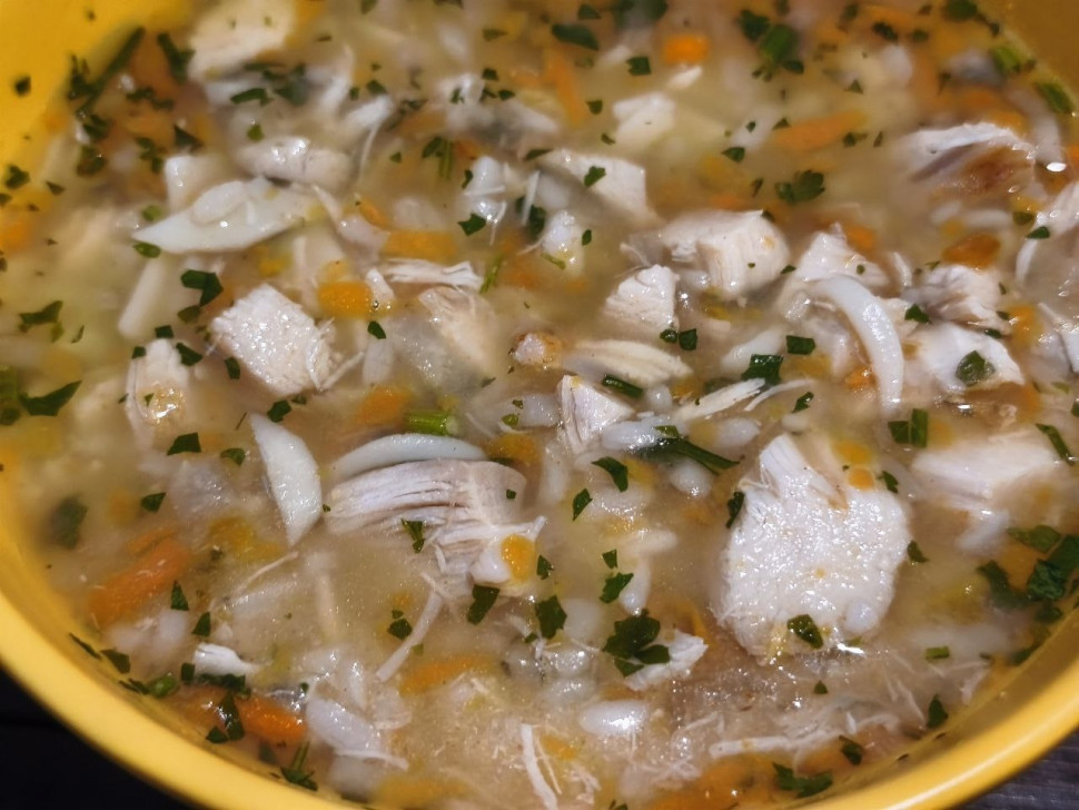 Мясо-Суп куриный с лапшой рисом и картофелем «Домашний» (сублимированный) 65г / 450 мл. ЛисаКормит